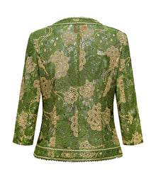 Floral Pattern Jacket | Green