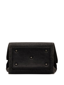 Celine | Pre-Owned Felt and Leather Tie Knot Tote | Gray