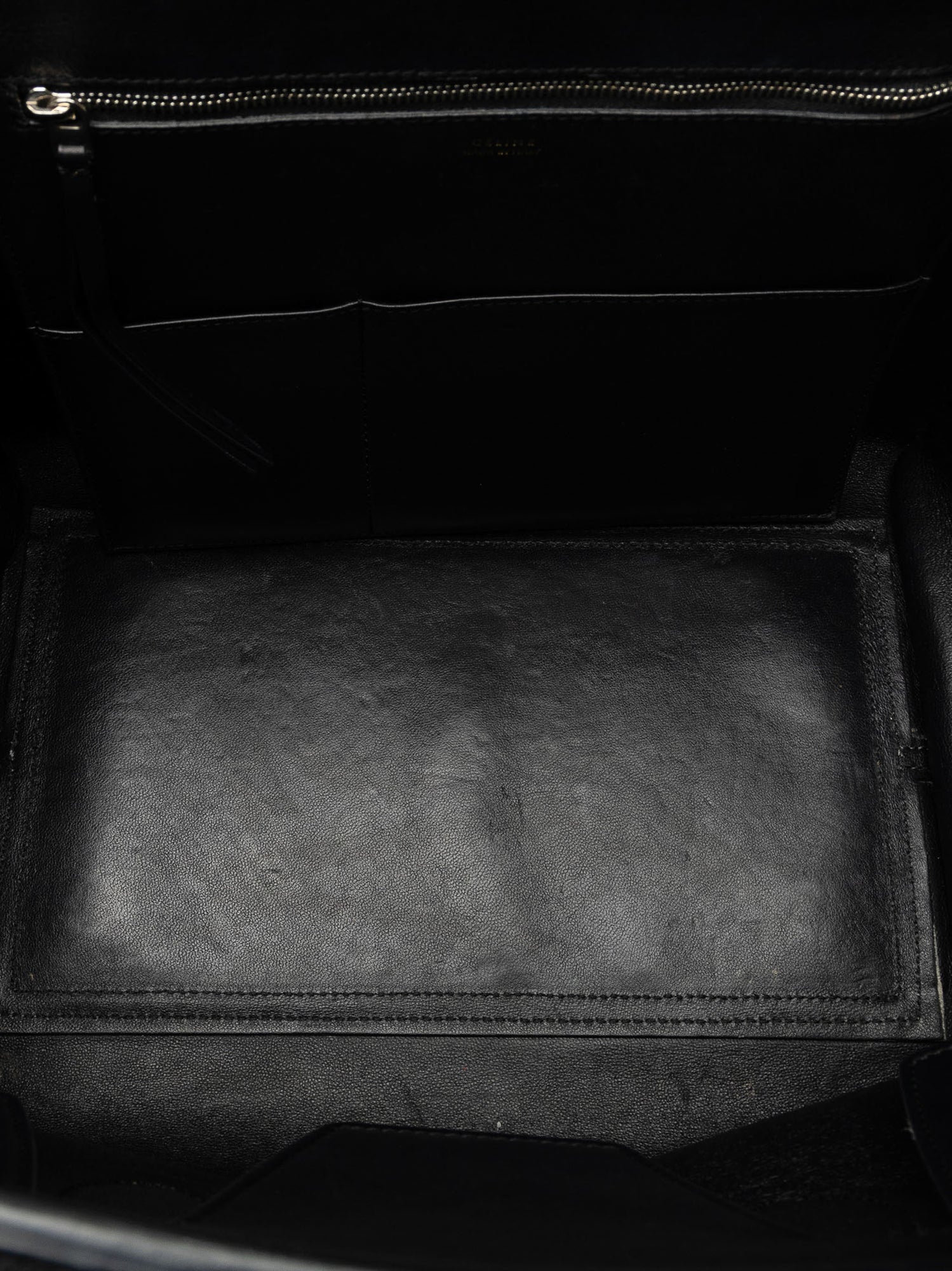 Celine | Pre-Owned Felt and Leather Tie Knot Tote | Gray