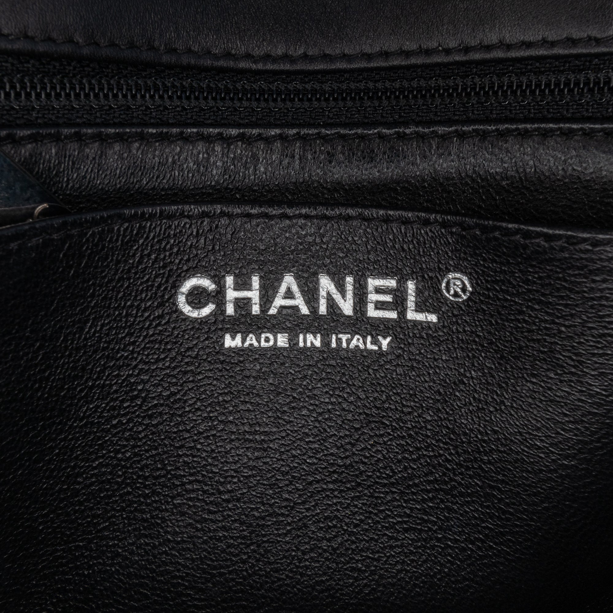 Chanel | Pre-Owned Mini Square Classic Chevron Patent Flap | Black