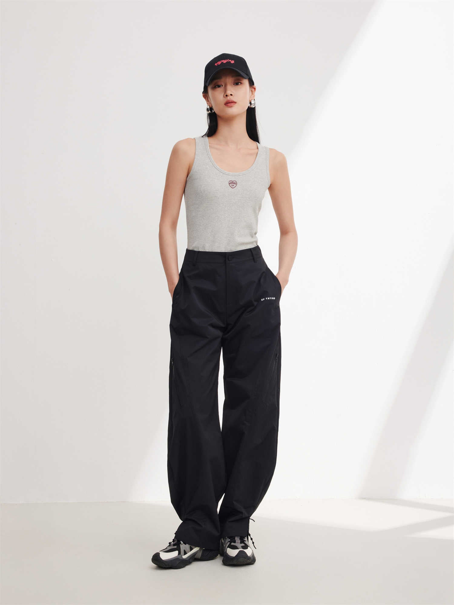 Outdoor Sport Wide-leg Pants | Black