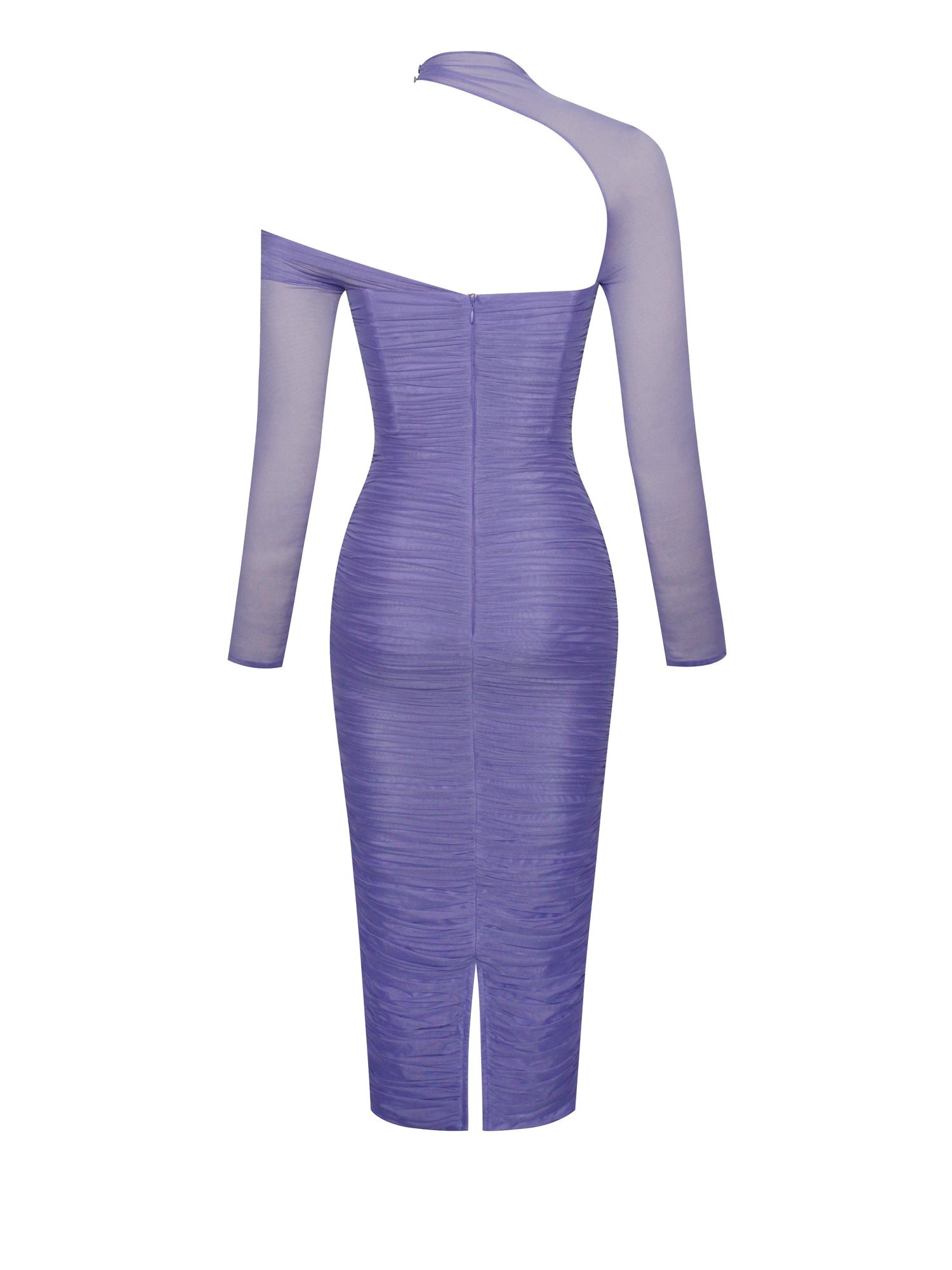 Quylla Very Long Sleeve Mesh Dress | Periwinkle