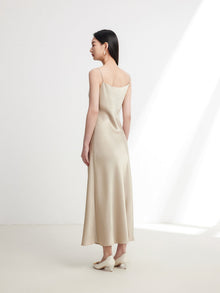 Acetic Acid Suspenders Dress | Camel