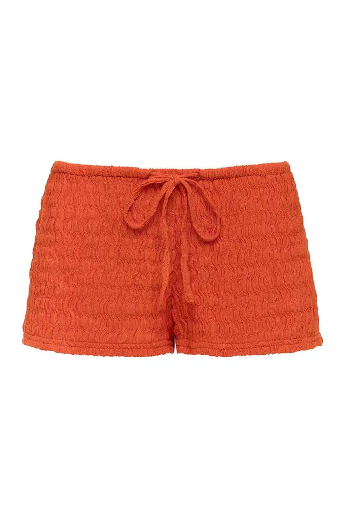 Low Rise Drawstring Short | Tangerine