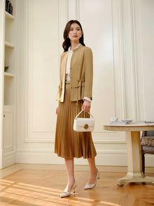 Mulberry Silk Sophisticated Jacket | Khaki