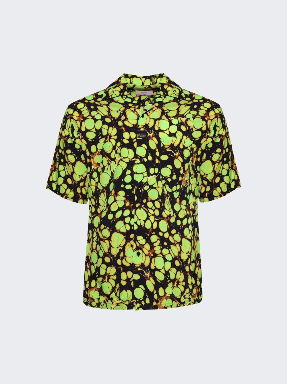 Men | Martine Rose | Hawaiian Shirt | Green Marble