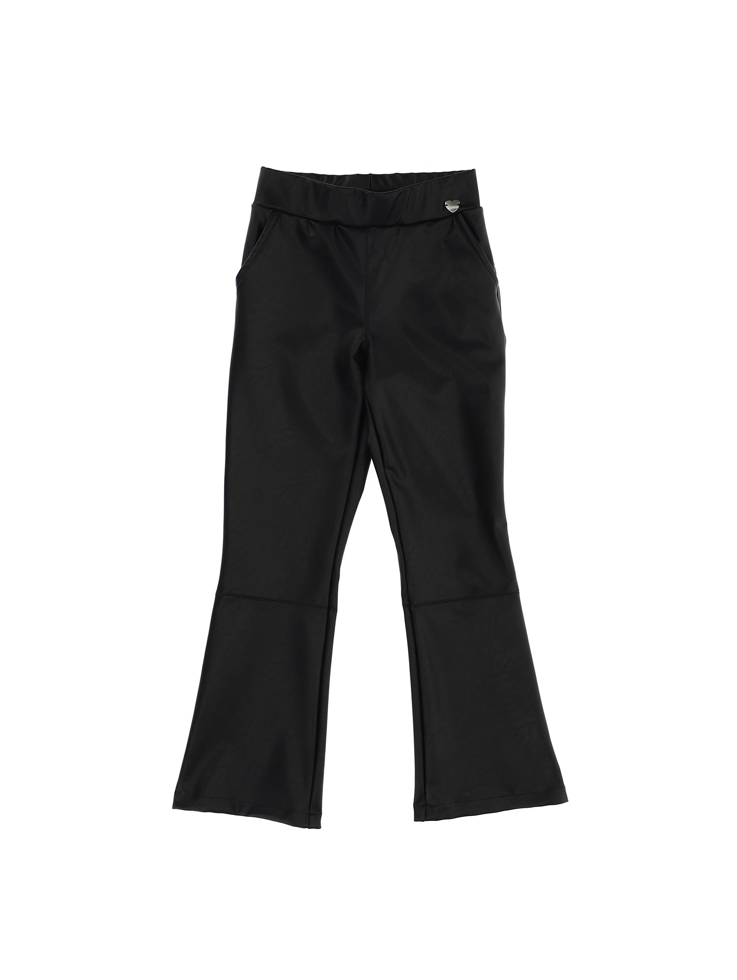 Girls | Coated Fabric Trousers | Black