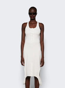 Women | Courrèges | Reversed Rib Knit Long Dress Heritage White