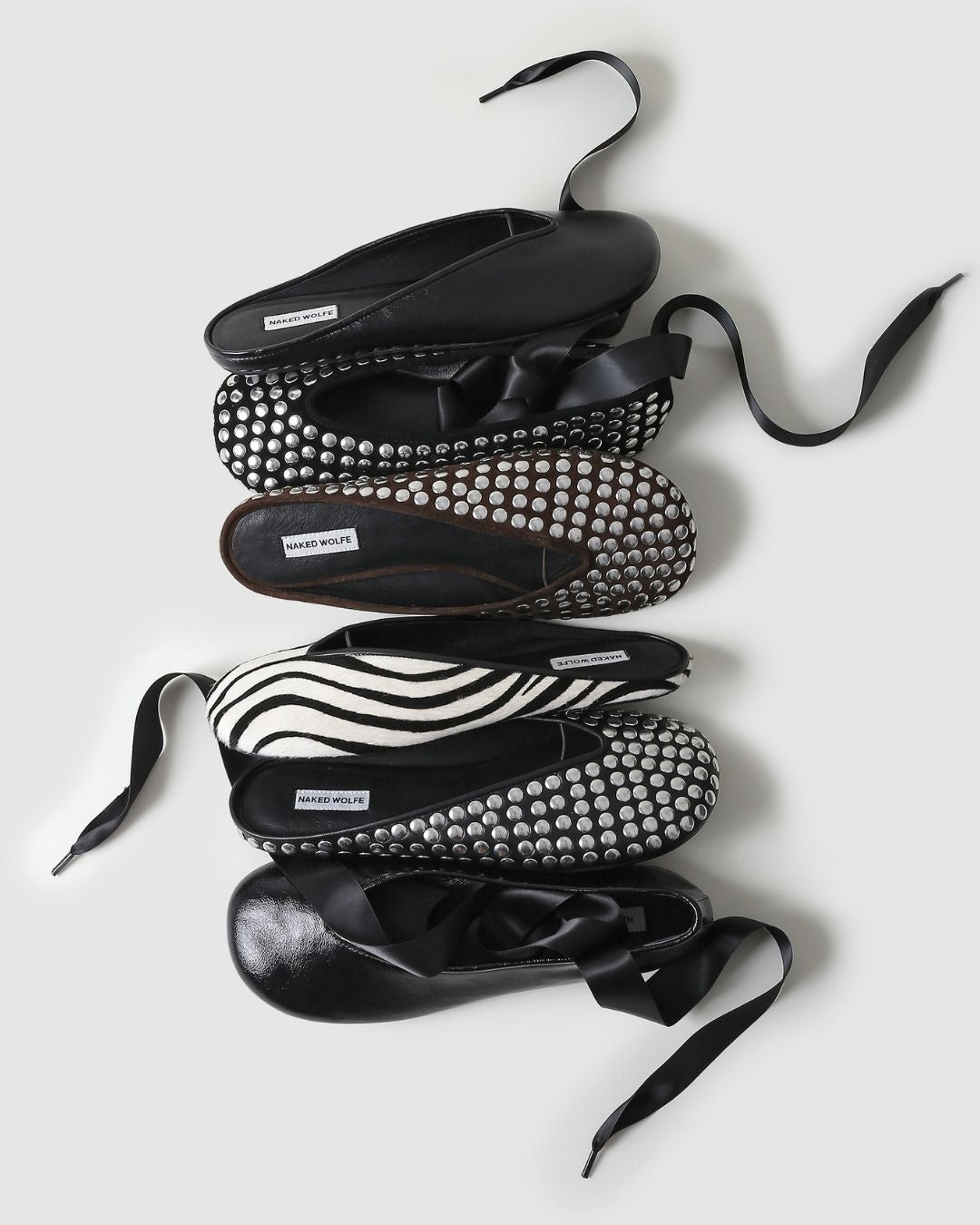 Womens | Pippa Leather Flat | Black