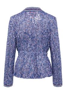 Tweed-Style Jacket | Blue