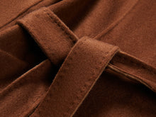 Two-Tone Wrap Coat | Brown/Beige