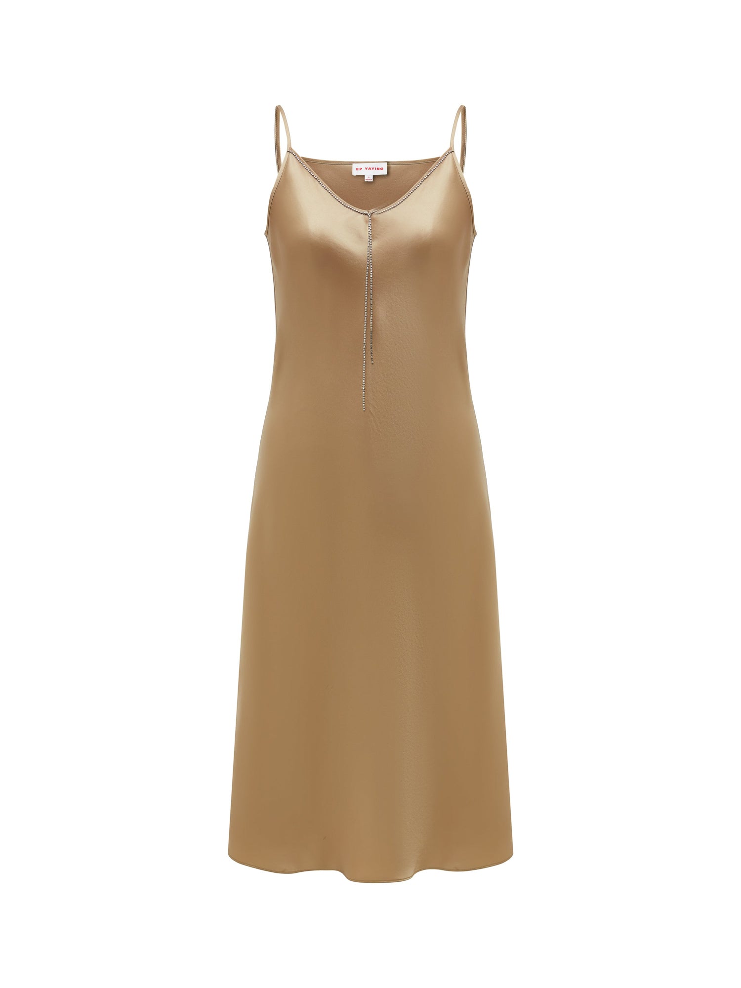 SLIP DRESS | Camel