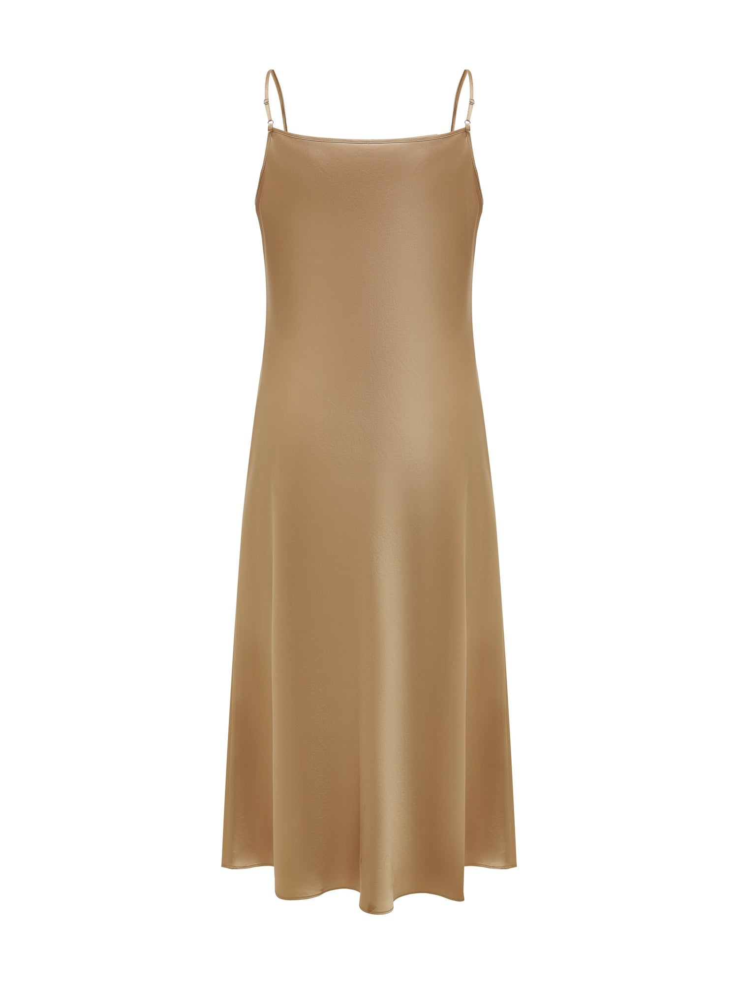 SLIP DRESS | Camel