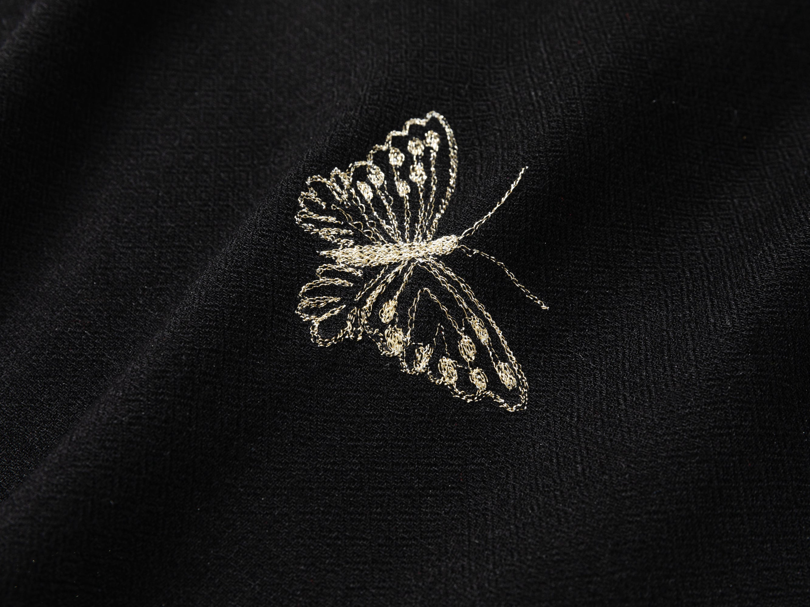 Embroidered Cashmere Shawl | Black