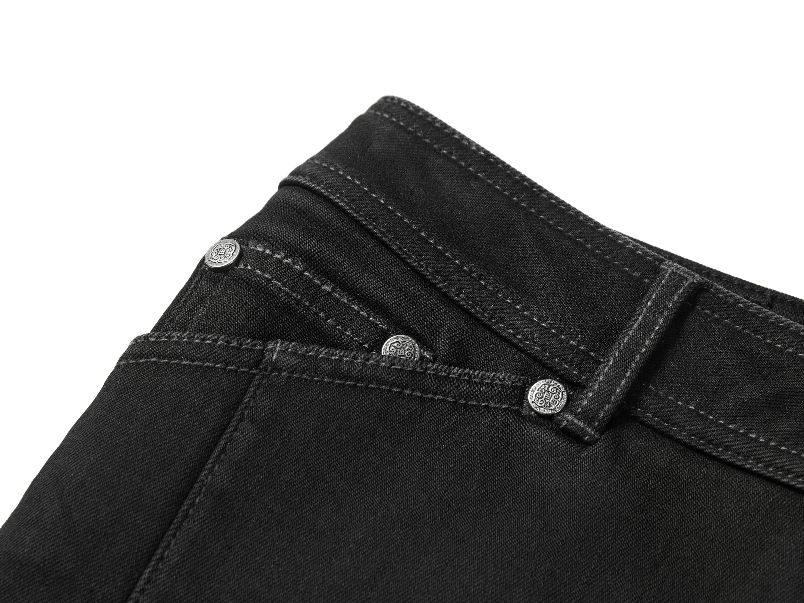 Straight Leg High-Waisted Flared Jean | Black