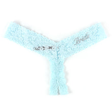 Bride Open Gussett Thong | Celeste Blue