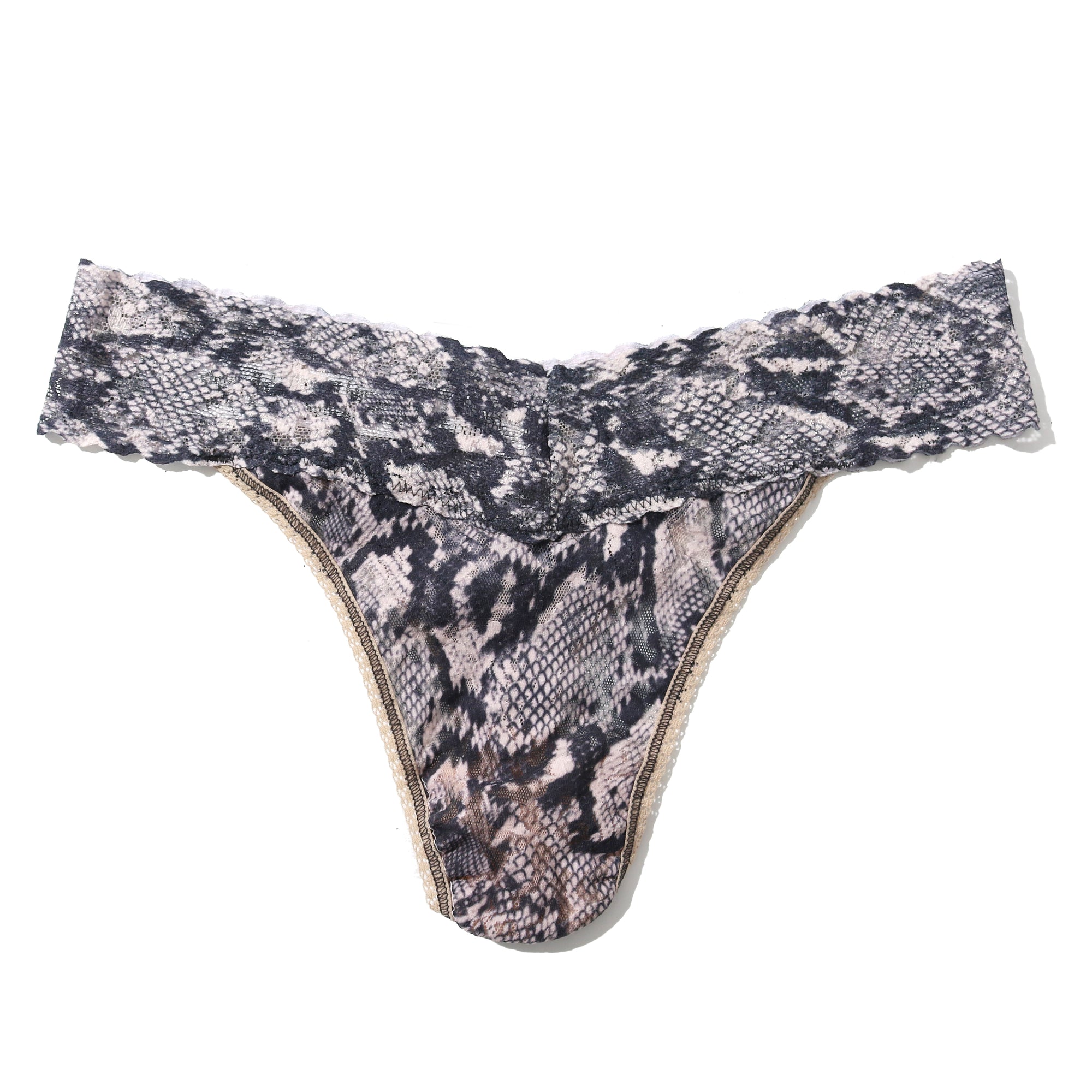 Signature Lace Original Rise Thong | Essential Python