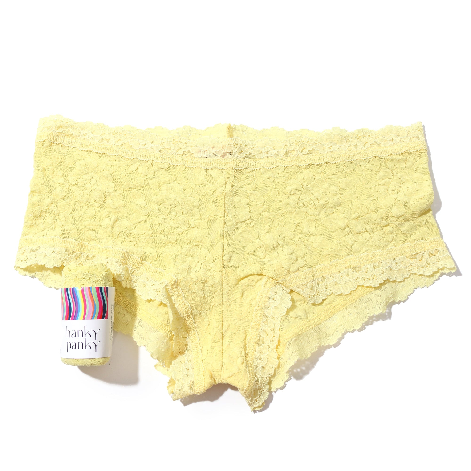 Signature Lace Boyshort | Smile More (Yellow)