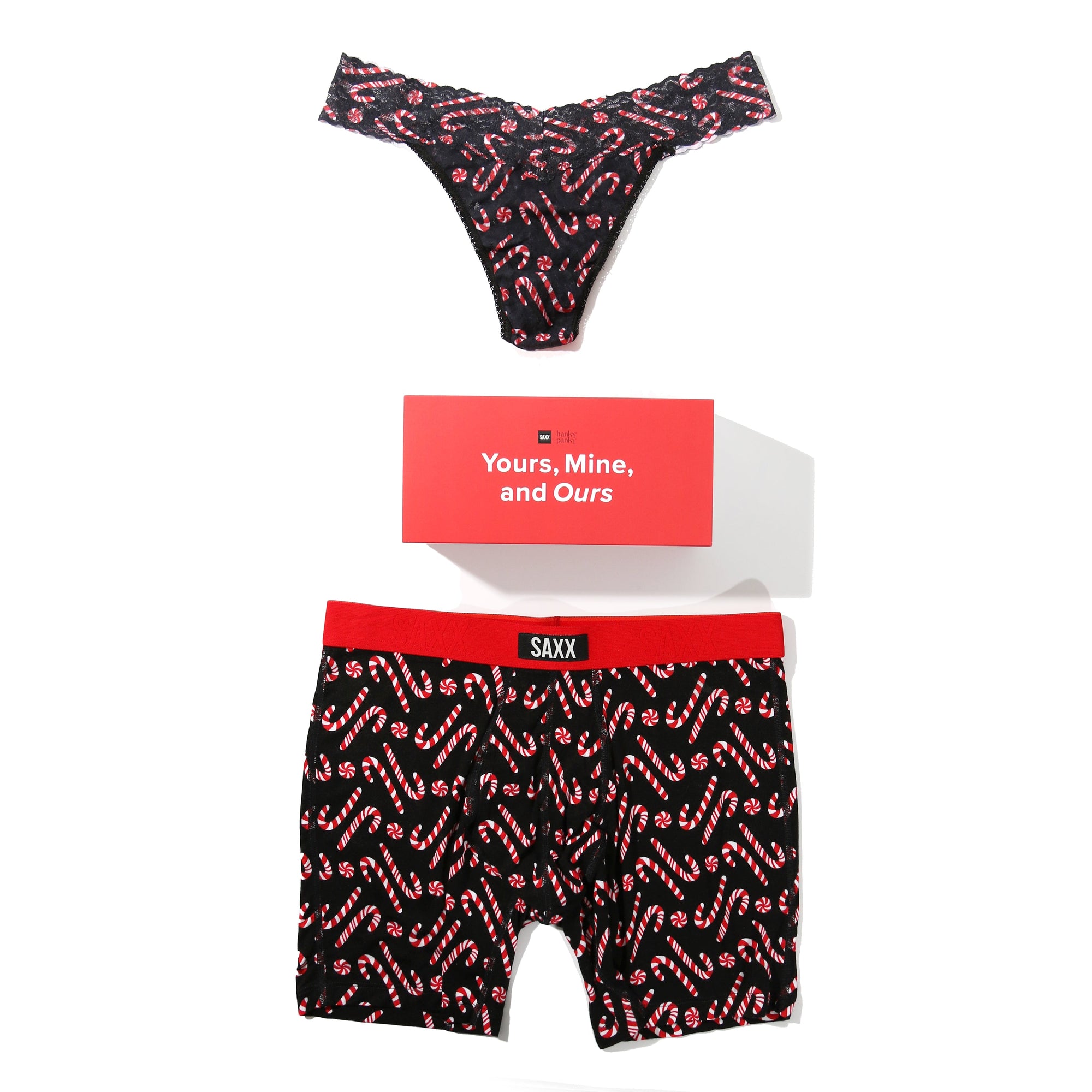 Signature Lace Original Rise Thong & Saxx Boxer Brief | Mint Condition (Black)
