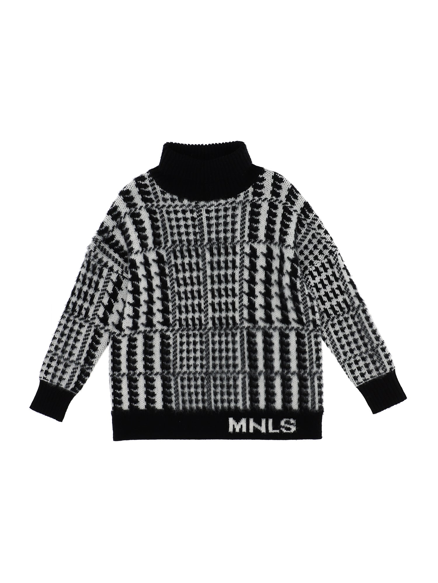 Girls | Angora Blend Sweater | Cream/Black