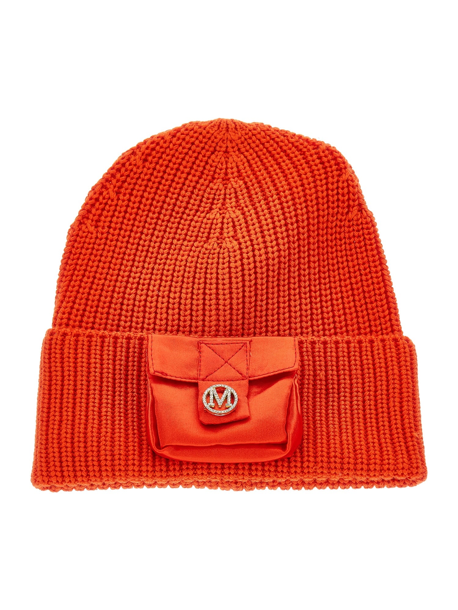 Girls | Hat With Satin Pocket | Orange