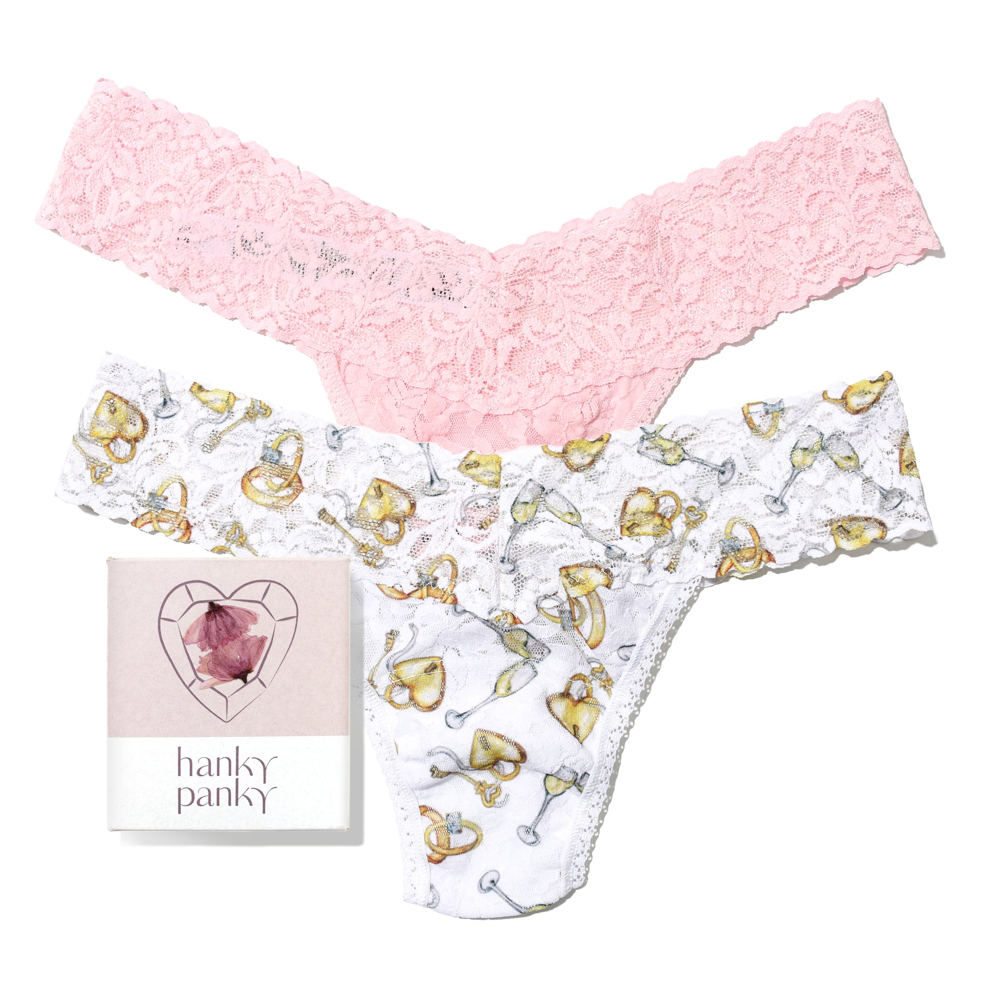 2 Pack Bridal Low Rise Thongs | Forever Gold/Bliss Pink