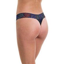 Sinature Lace Low Rise Thong & Saxx Boxer Brief | Snow Flake Chevron (Black)