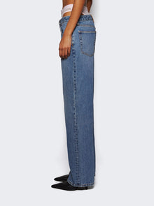 Women | alexanderwang | Pre-styled Hotfix Undie Slit-hem Jeans Vintage Light Indigo
