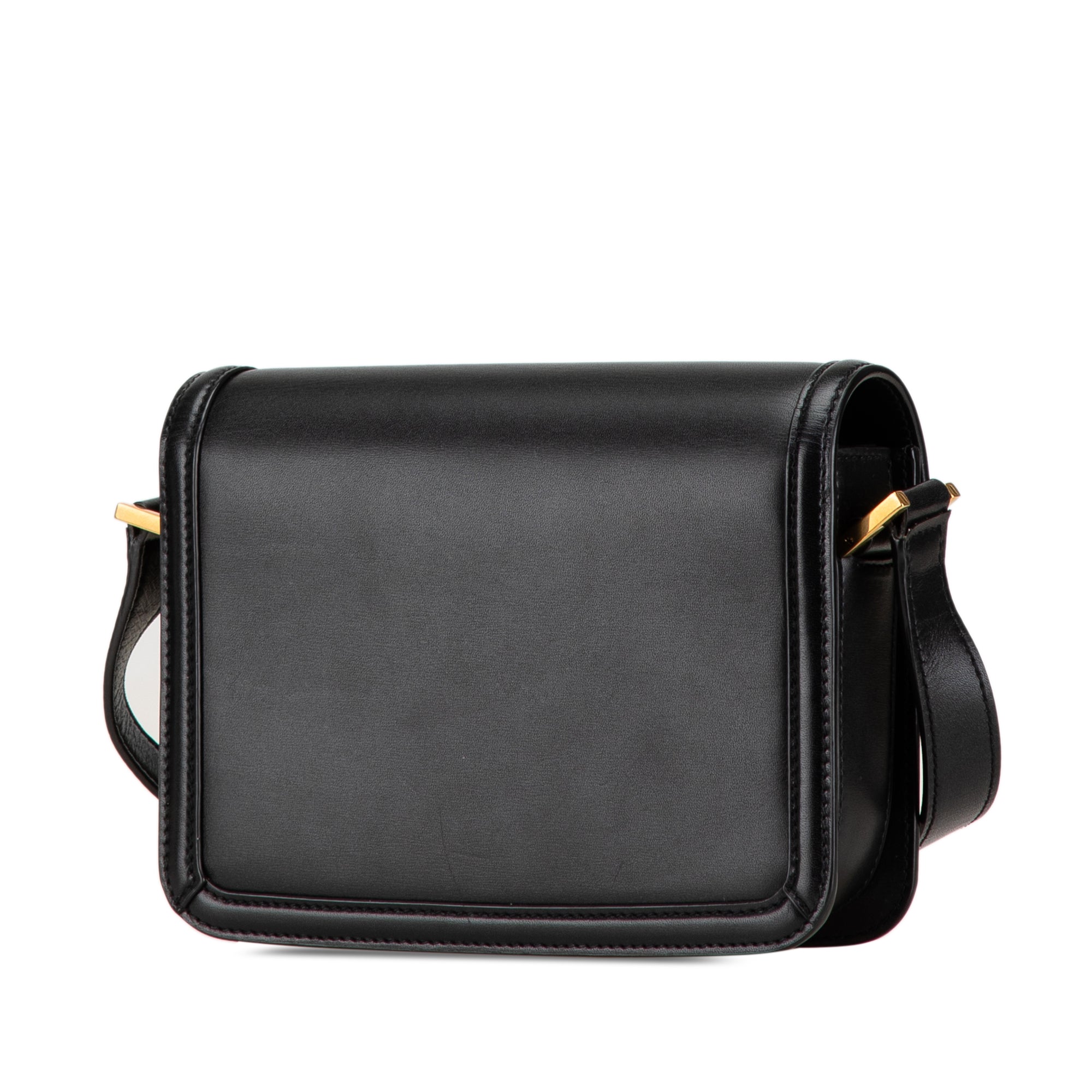 Saint Laurent | Pre-Owned Small Calfskin Solferino Satchel In Box | Black