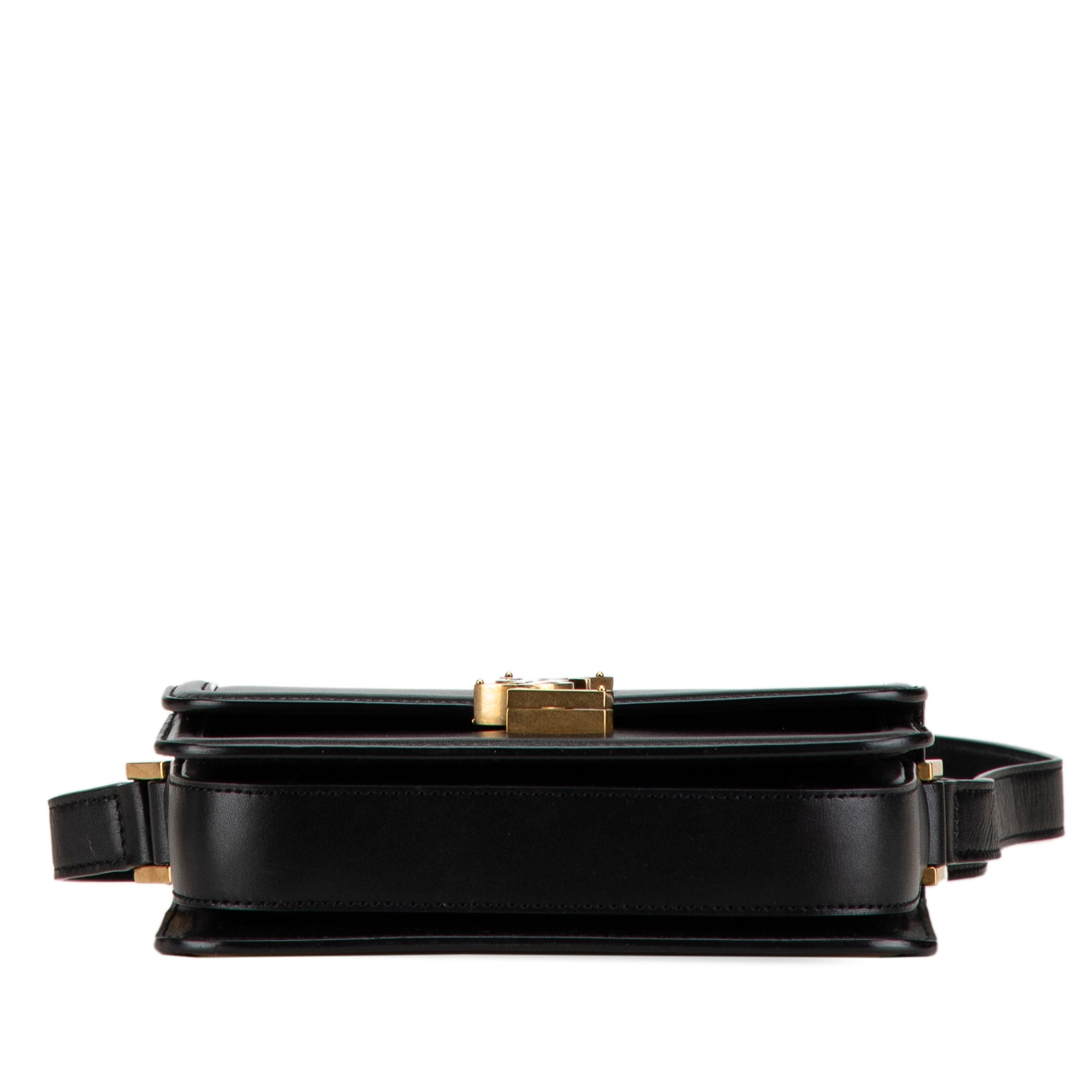 Saint Laurent | Pre-Owned Small Calfskin Solferino Satchel In Box | Black