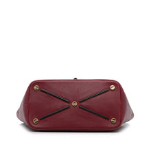 Valentino | Pre-Owned Rockstud Demilune Satchel | Red
