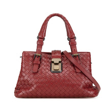 Bottega Veneta | Pre-Owned Mini Nappa Intrecciato Roma Satchel | Red