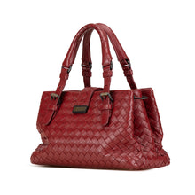Bottega Veneta | Pre-Owned Mini Nappa Intrecciato Roma Satchel | Red