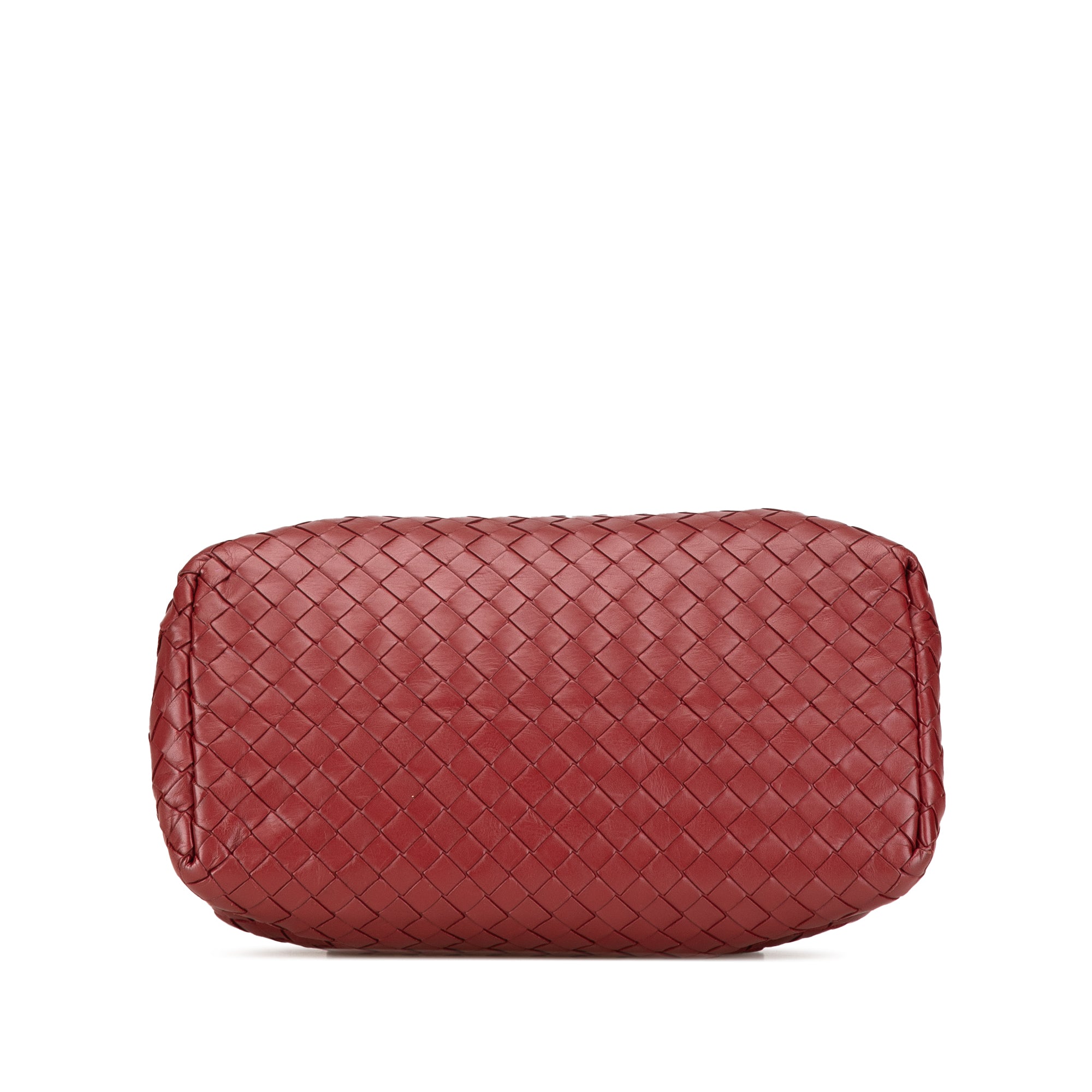 Bottega Veneta | Pre-Owned Mini Nappa Intrecciato Roma Satchel | Red