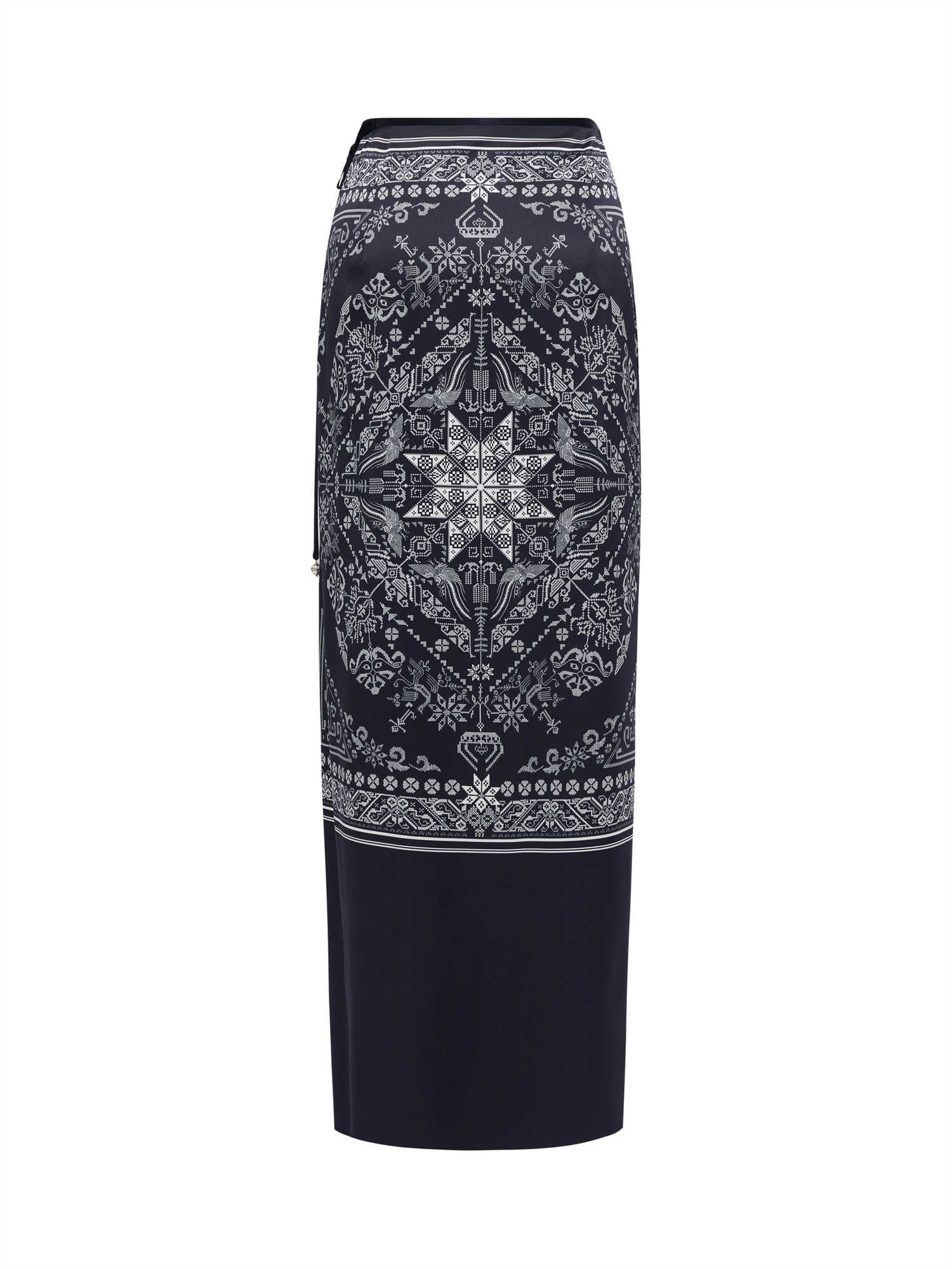 Silk Midi Skirt | Black