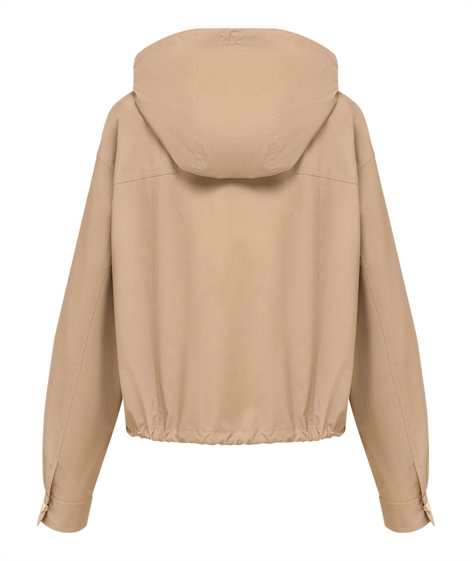 Silk and Wool Trench Coat | Khaki