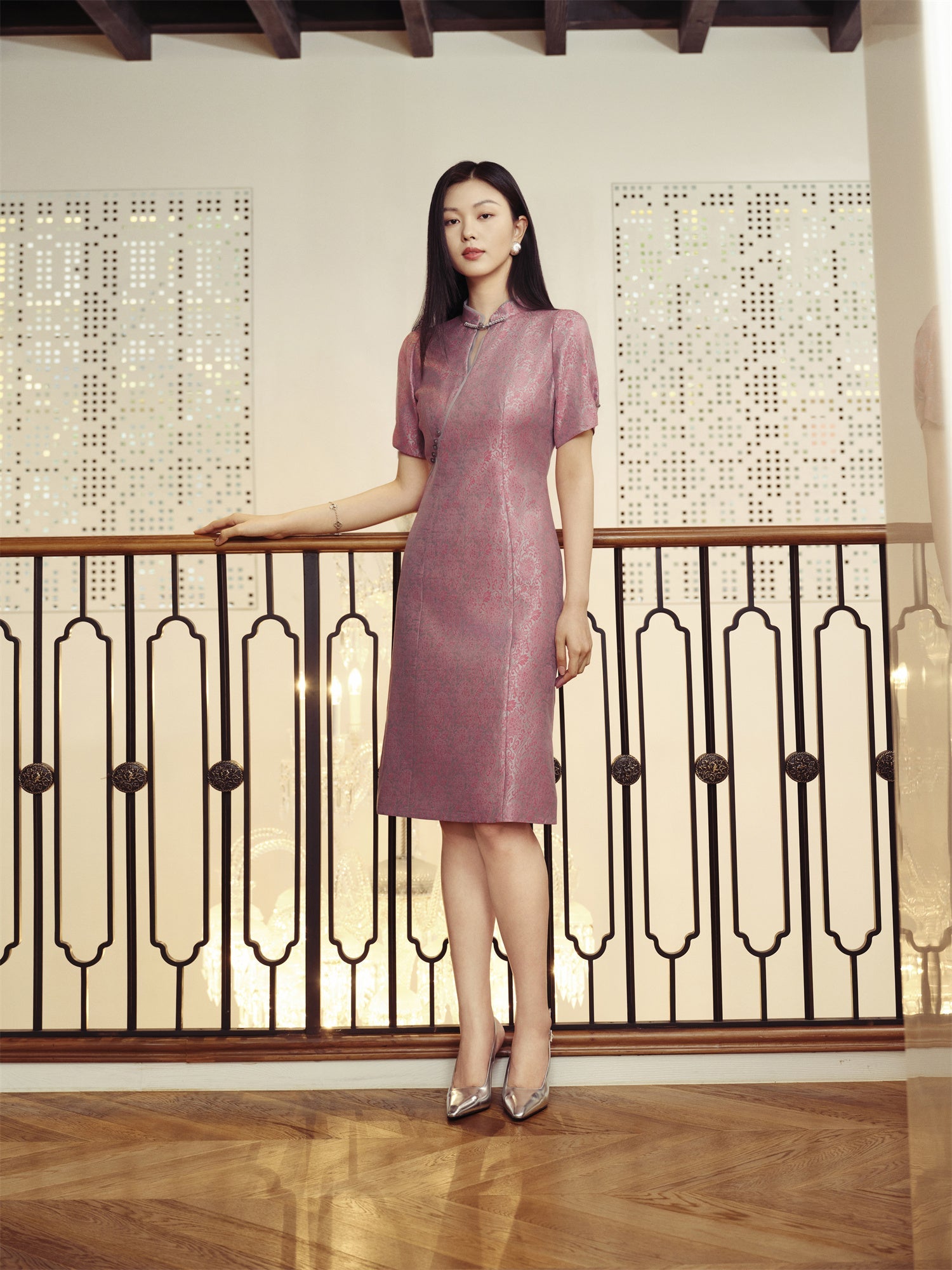 Chinese Style Qipao Dress | Pink