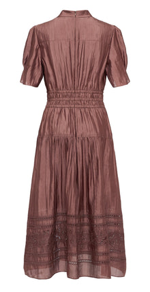 Waist-fitted Dress | Brown