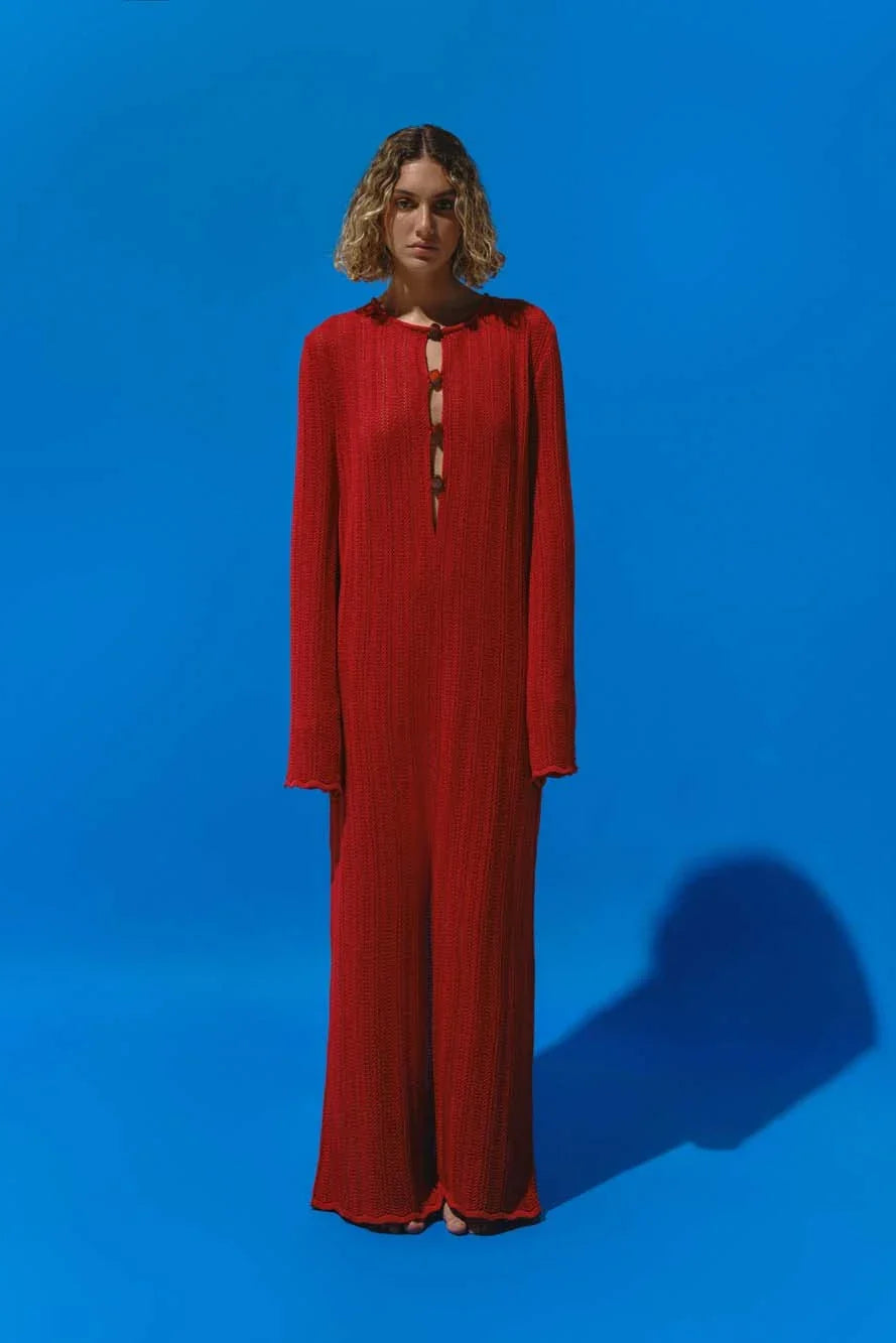 Mamu Maxi Dress | Fire Red