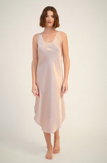 Silk Embroidered Slip | Pearl