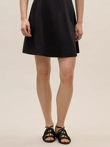 Isla Poplin Mini Dress | Black