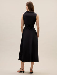 Isla Poplin Dress | Black