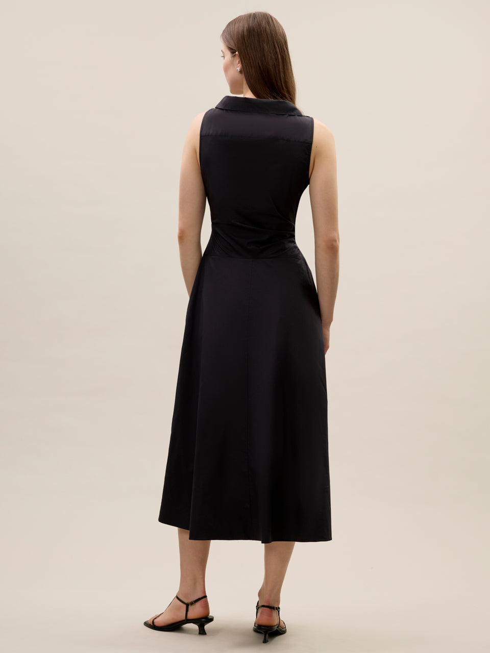 Isla Poplin Dress | Black