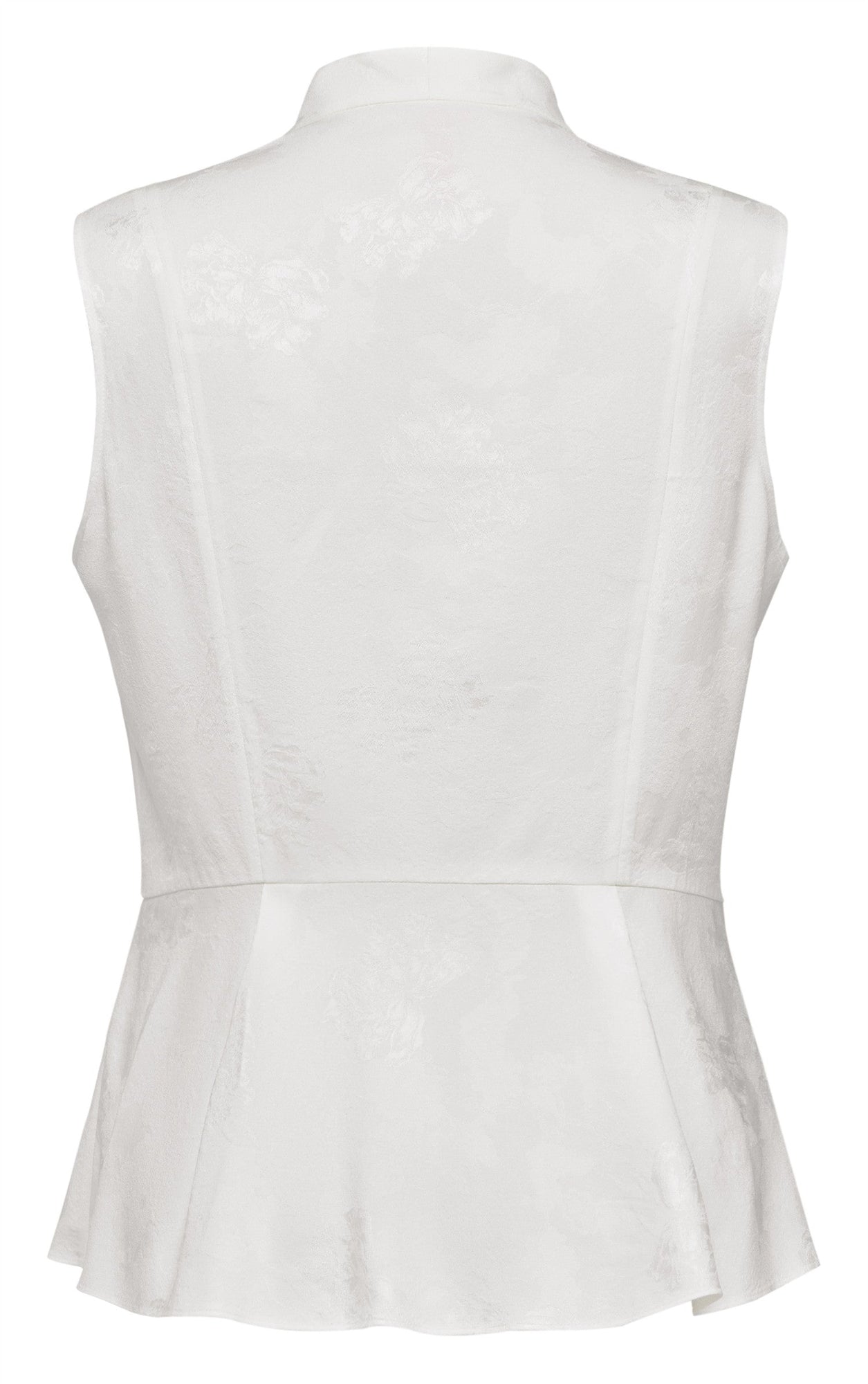 Mulberry Silk Sleeveless Shirt | White