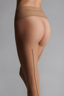 Signature Back Seam Seamless Tights - 20D - Medium Nude - Les Coquetteries | Naked