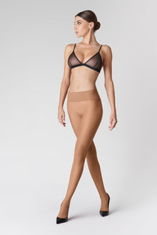 Back seam seamless tights - Signature - 20D - Sun Nude - Les Coquetteries | Naked