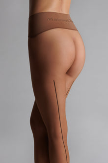 Back seam seamless tights - Signature - 20D - Sun Nude - Les Coquetteries | Naked