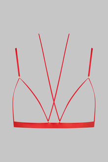 Open triangle bra - French Kiss | Red