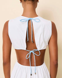 Womens | Sabine Midi Dress Poplin | Optic White