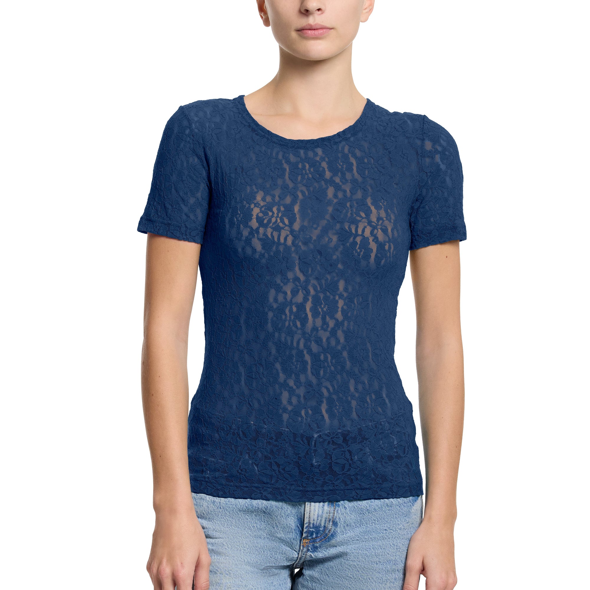 Flora Short Sleeve Top | Night Owl (Blue)